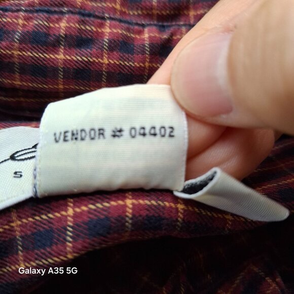 Eddie Bauer Mens XXL Plaid Button-Down Shirt Red/Blue Cotton - Picture 7 of 7